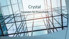  Presentation with architecture glass - Presentation theme consisting of architecture details modern building glass background and a  colored foreground