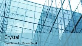  Presentation with architecture glass - Beautiful slide set featuring architecture details modern building glass backdrop and a light blue colored foreground