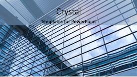  Presentation with architecture glass - PPT theme enhanced with architecture details modern building glass background and a teal colored foreground