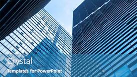  Presentation with architecture glass - Slide set consisting of architecture-details-modern-building-glass background and a teal colored foreground