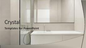  Presentation with cement - PPT layouts with architecture empty bathroom in cement of new apartment background and a light gray colored foreground