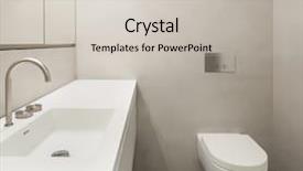  Presentation with minimal - PPT layouts having architecture empty bathroom in cement background and a light gray colored foreground