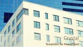  Presentation with architecture construction - Presentation design with public area hotel - architecture exterior business and construction background and a cream colored foreground