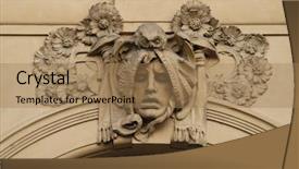  Presentation with greek architecture - Cool new slide deck with architecture greek - allegory of philosophy a stucco backdrop and a coral colored foreground