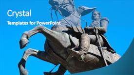  Presentation with tennessee - PPT theme enhanced with architecture greek - andrew jackson on horseback statue background and a teal colored foreground