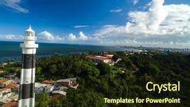  Presentation with brazil - Amazing slides having architecture green coconut - aerial view of lighthouse backdrop and a wine colored foreground