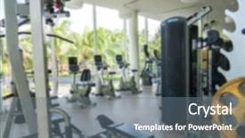  Presentation with blur - Amazing slide deck having architecture gym - abstract blur fitness center backdrop and a gray colored foreground