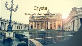  Presentation with peter - Cool new PPT theme with european archirtecture - saint peter square and saint backdrop and a cream colored foreground