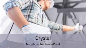  Presentation with architecture home - Audience pleasing slide set consisting of architecture and home renovation concept backdrop and a light gray colored foreground