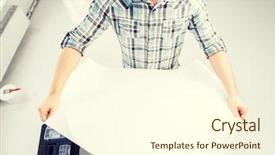  Presentation with architecture home - Amazing slides having architecture and home renovation concept backdrop and a cream colored foreground