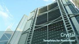  Presentation with architecture - Presentation theme enhanced with architecture hsbc building background and a ocean colored foreground