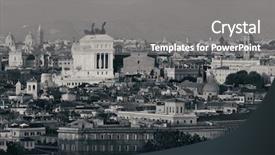  Presentation with ancient greece and rome - Presentation featuring architecture in italy in monochrome background and a gray colored foreground