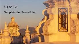  Presentation with colonial - Cool new PPT layouts with architecture in leon city nicaragua backdrop and a  colored foreground