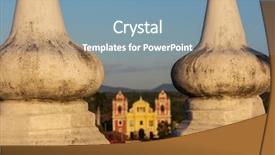  Presentation with architecture city - Slide deck enhanced with architecture in leon city nicaragua background and a  colored foreground