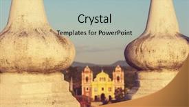  Presentation with colonial - Beautiful presentation design featuring architecture in leon city nicaragua backdrop and a  colored foreground