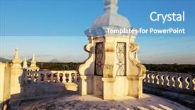  Presentation with colonial - Colorful slides enhanced with architecture in leon city nicaragua backdrop and a  colored foreground