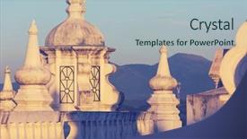  Presentation with colonial - Cool new presentation design with architecture in leon city nicaragua backdrop and a light blue colored foreground