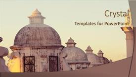  Presentation with architecture city - Audience pleasing presentation theme consisting of architecture in leon city nicaragua backdrop and a lemonade colored foreground