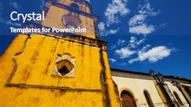  Presentation with colonial - PPT theme having architecture in leon city nicaragua background and a  colored foreground