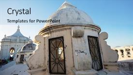  Presentation with architecture city - Theme featuring architecture in leon city nicaragua background and a  colored foreground