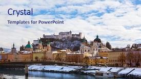  Presentation with salzburg - Slide deck enhanced with architecture in salzburg austria - travel background background and a sky blue colored foreground