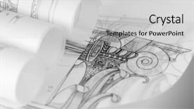  Presentation with order - Colorful PPT theme enhanced with architecture is a book backdrop and a light gray colored foreground