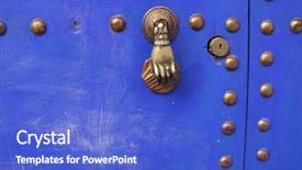  Presentation with morocco - Beautiful presentation theme featuring architecture islamic - morocco backdrop and a cobalt blue colored foreground