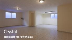  Presentation with composed a golden planet - PPT layouts featuring architecture lighting shadow - spacious empty cellar it is background and a gray colored foreground