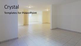  Presentation with cellar - Cool new slides with architecture lighting shadow - spacious empty cellar it is backdrop and a mint green colored foreground