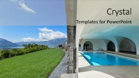  Presentation with villa - Cool new theme with architecture-luxury-villa-with-indoor backdrop and a light gray colored foreground