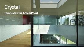  Presentation with interior - Slide deck enhanced with architecture minimal - modern house interior background and a  colored foreground