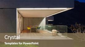  Presentation with concrete - Cool new presentation design with architecture modern design concrete house backdrop and a coral colored foreground