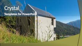  Presentation with architecture - Theme featuring architecture modern design house day background and a teal colored foreground