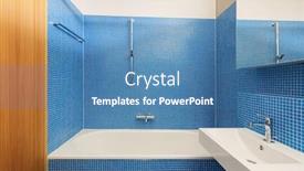  Presentation with blue design - Slide set consisting of architecture-modern-design-interior-blue background and a  colored foreground