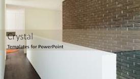  Presentation with interior design - Presentation theme having architecture-modern-design-interior-view background and a coral colored foreground