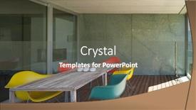  Presentation with veranda - Amazing theme having architecture modern design veranda of mountain house backdrop and a gray colored foreground