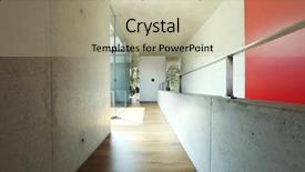  Presentation with architecture - Cool new theme with architecture modern house corridor interior backdrop and a mint green colored foreground