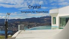  Presentation with infinity - Amazing PPT layouts having architecture modern penthouse with infinity backdrop and a light blue colored foreground