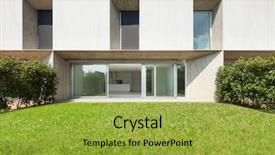  Presentation with design - Audience pleasing PPT layouts consisting of architecture new trend design external backdrop and a yellow colored foreground