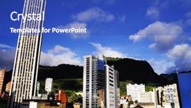  Presentation with colombia - Amazing presentation having architecture of bogota colombia south backdrop and a cobalt blue colored foreground