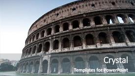  Presentation with roman coloseum - Beautiful PPT layouts featuring architecture of colosseum or coloseum backdrop and a  colored foreground