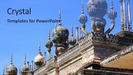  Presentation with architecture - Beautiful theme featuring architecture of historic paigah tomb backdrop and a light blue colored foreground