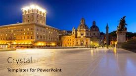  Presentation with service oriented architecture soa - Cool new presentation with architecture-of-piazza-venezia backdrop and a coral colored foreground