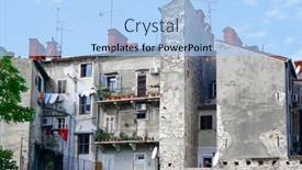  Presentation with monuments - Amazing PPT theme having architecture-of-pula backdrop and a light blue colored foreground