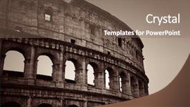  Presentation with service oriented architecture soa - PPT theme enhanced with architecture of rome and italy background and a violet colored foreground
