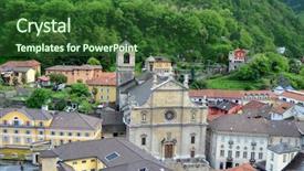  Presentation with ancient forbidden city - Beautiful slide set featuring architecture of the ancient city backdrop and a forest green colored foreground