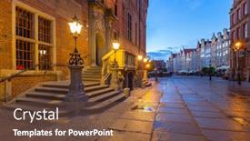  Presentation with architecture city - Beautiful theme featuring architecture-of-the-city-hall backdrop and a  colored foreground