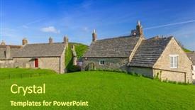  Presentation with architecture - Theme enhanced with architecture-of-the-corfe-castle background and a tawny brown colored foreground