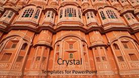  Presentation with architecture - PPT layouts with mughal history front - architecture of the famous hawa background and a red colored foreground