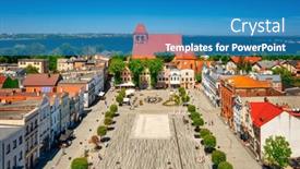  Presentation with puck - PPT layouts enhanced with architecture-of-the-market-square background and a teal colored foreground